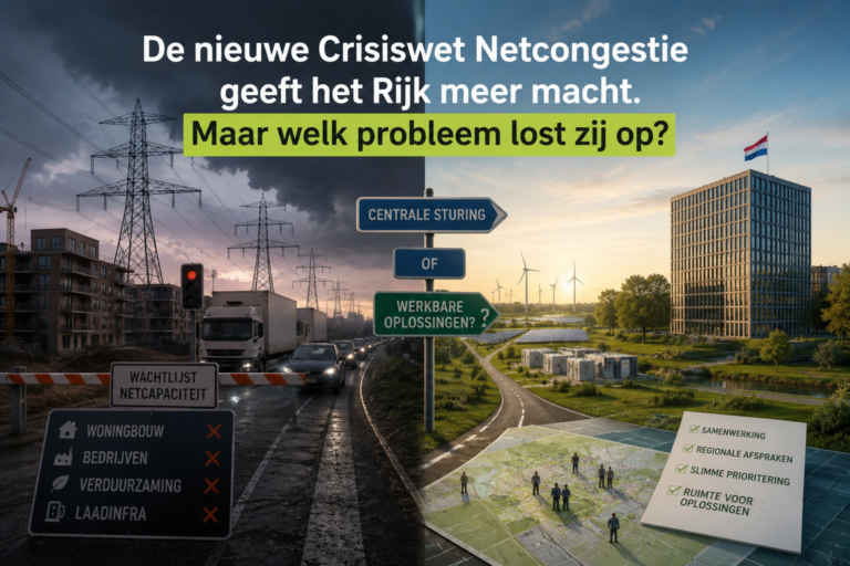De nieuwe Crisiswet Netcongestie geeft het Rijk meer macht. Maar welk probleem lost zij op?